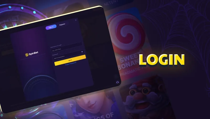 How to log in to SpinBet account